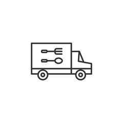 Food delivery icon. Transportation symbol modern, simple, vector, icon for website design, mobile app, ui. Vector Illustration