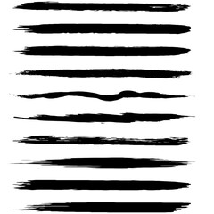 Set of grunge style frames black on white background