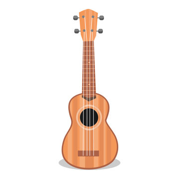 ukulele wooden, simple vector image