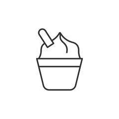 Ice cream icon. Dessert symbol modern, simple, vector, icon for website design, mobile app, ui. Vector Illustration