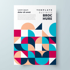 Geometric figure theme Flyer brochure design templat cover