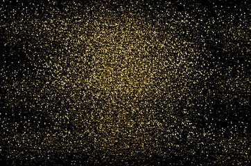 Gold glitter background, vector. Golden glitter background for web site, cover, wallpaper and banner. Backdrop for brochure, layout, flyer and leaflet. Creative abstract concept, vector illustration