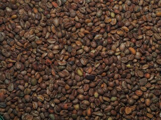 Roasted coffee beans texture background