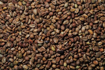 Roasted coffee beans texture background