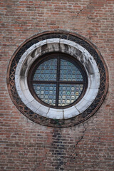 round window with stained glass