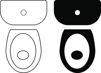 toilet bowl icon vector