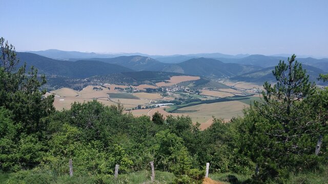 Aerial shot of the mountains of Baydar Valley