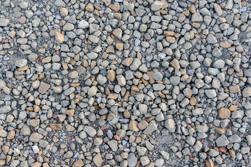 A path sprinkled with multi-colored fine gravel. Texture