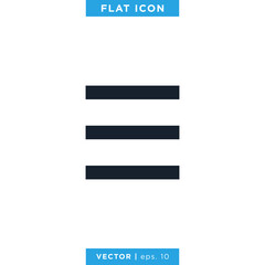 Website Menu Hamburger Buttons Icon Vector Design Template
