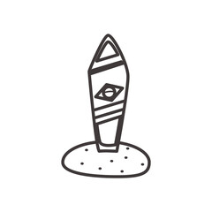 brazil map line style icon vector design