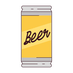 beer can on white background