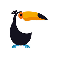 toucan bird flat style icon vector design