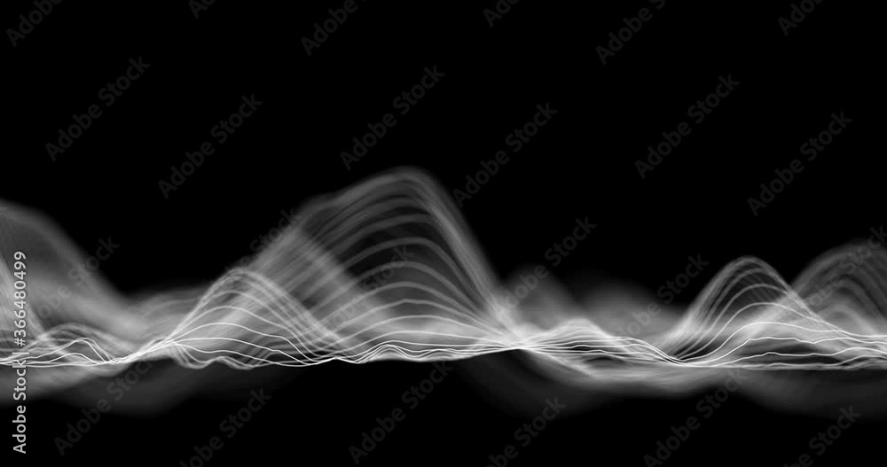 Poster audio wavefrom. abstract music waves oscillation. futuristic sound wave visualization. synthetic mus