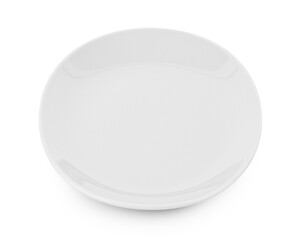 empty plate isolated on white background.