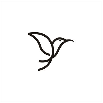  bird logo design vector image , bird line logo design vector image