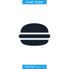 Burger Icon Vector Design Template