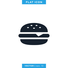 Burger Icon Vector Design Template