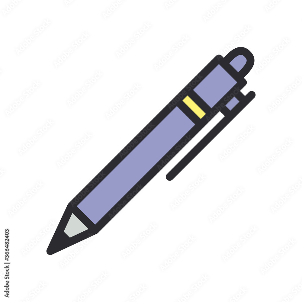 Poster pen line and fill style icon vector design