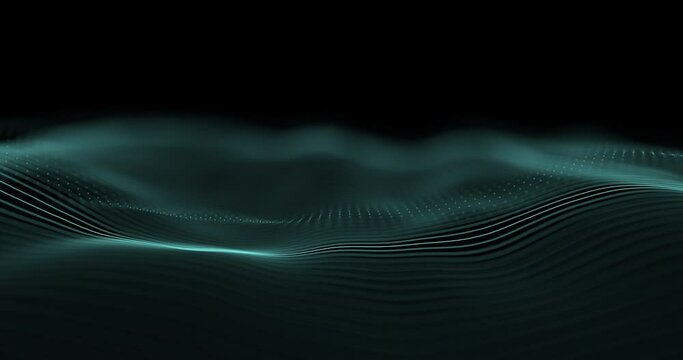 Audio wavefrom. Abstract music waves oscillation. Futuristic sound wave visualization. Synthetic music technology sample. Tune print. Distorted frequencies. 4k UHD