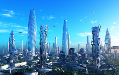 Naklejka premium The city of fantasy.