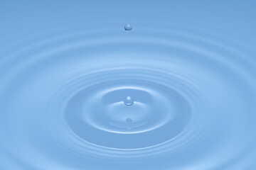 Fototapeta na wymiar Water Drop - Pure clear and transparent of water and ripple in bright background. Creative modern concept, for graphic design, website, poster, placard and wallpaper.