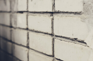 white brick wall may used as background