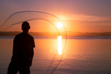 Bubbles in the sunset