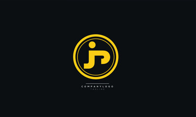 Letter JP Business Logo Design Alphabet Icon Vector Symbol