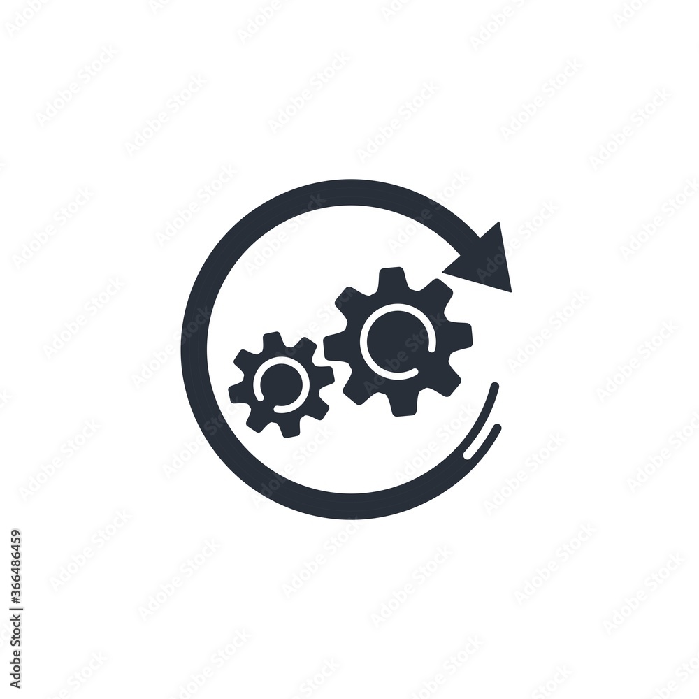 Poster correction, modernization of the process. vector icon isolated on white background.