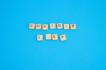 Covid related idea with word puzzle stones