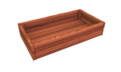 3d render of opened wooden box
