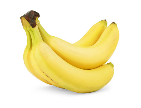 Banana is isolated on a white background. Tropical fruit.
