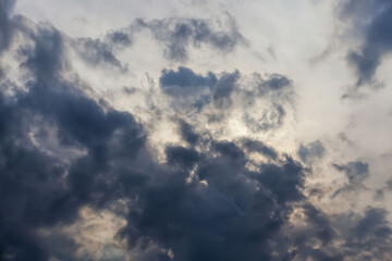 beautiful cloudy sky during sunset