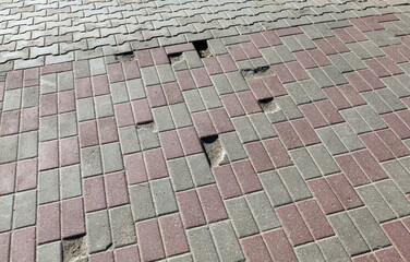 Fototapeta premium road made of modern tiles