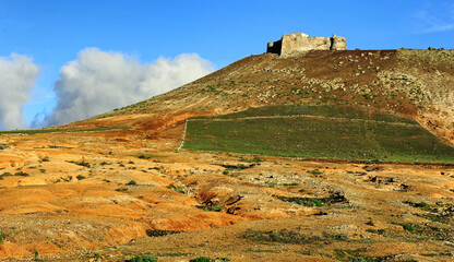 Castillo de Santa Barbara on Mount Guanapay, Lanzarote, Canary Islands, Spain