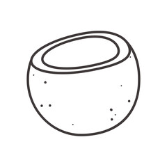 coconut fruit line style icon vector design