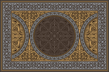 Decorative ornate retro design card