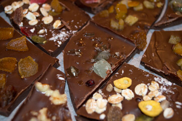 Rustic homemade chocolate