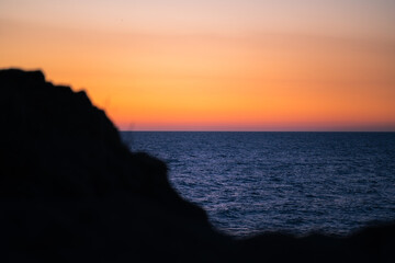 sunset over the sea