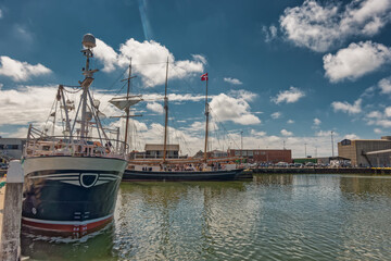 Hvide Sande Harbor at the Danish North Sea Westcoast, Denmark