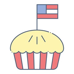 Pie, United state independence day related icon