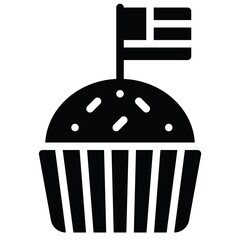 Cupcake, United state independence day related icon