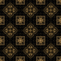 ornamental painted  kaleidoscopic  pattern tile