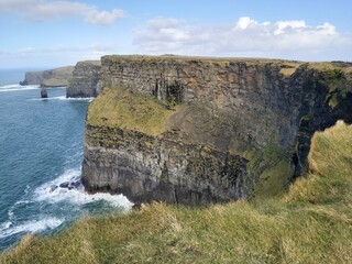 Cliffs of moher on a bright sunny day