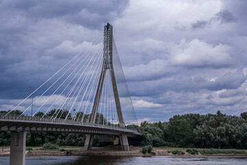 Fototapeta na wymiar A bridge in Warsaw