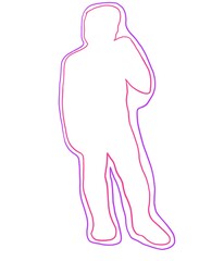 David Statue - Vaporwave Style