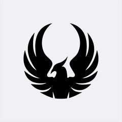 phoenix bird logo - obrazy, fototapety, plakaty