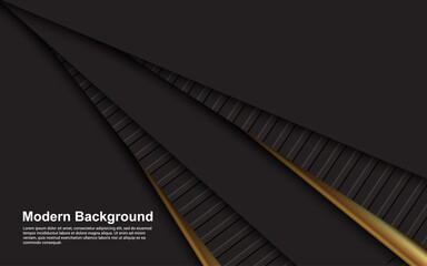 Fototapeta premium Illustration vector graphic of abstract background black and brown color on golden line