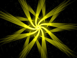 Abstract fractal with  glowing wavy lines . fantasy background