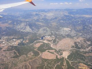 mountains of Turkey, landscape of Turkey, view from the plane